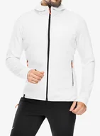 Bluzy sportowe męskie - Bluza z kapturem Salewa Puez Waffle Hyb PL HD Jacket - white - miniaturka - grafika 1