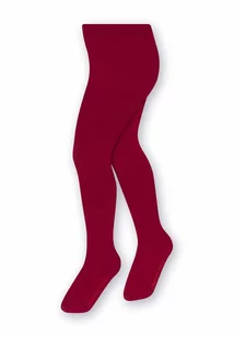 Rajstopki z wełny merynosów dziecięce bordowe - Skarpetki damskie - miniaturka - grafika 1