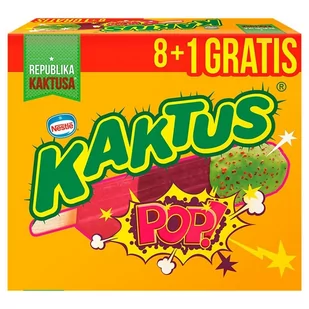 Kaktus Pop! Lody wodne o smaku malinowym i jagodowym 405 ml (9 sztuk) - Lody i desery lodowe - miniaturka - grafika 1