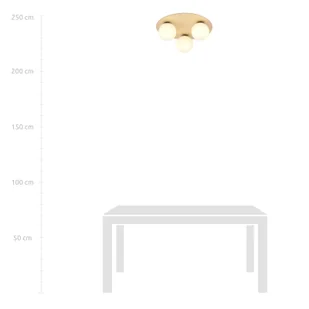 Emibig Kenzo lampa sufitowa 3-punktowa brązowa/biała 1142/3B 1142/3B - Lampy sufitowe - miniaturka - grafika 6