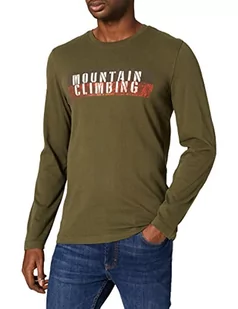 camel active T-shirt męski 4096436t13, brązowy (Olive Brown), S - Koszulki męskie - miniaturka - grafika 1