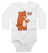 Body dla niemowląt - Body dziecięce Hejka Witający Się Miś Niedźwiedź Dzień Misia 74/80 - miniaturka - grafika 1
