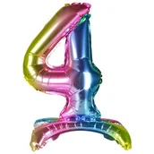 Balony i akcesoria - Balon foliowy cyfra 4 stojący - miniaturka - grafika 1