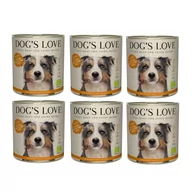 Mokra karma dla psów - DOG'S LOVE Pute - indyk z jabłkami, cukinią 6x800g - miniaturka - grafika 1