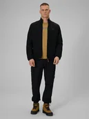 Spodnie męskie - 4F Spodnie casual cargo męskie - czarne L - miniaturka - grafika 1