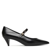 Czółenka - Szpilki Tommy Hilfiger Low Pump Abrasivato FW0FW09321 Czarny - miniaturka - grafika 1