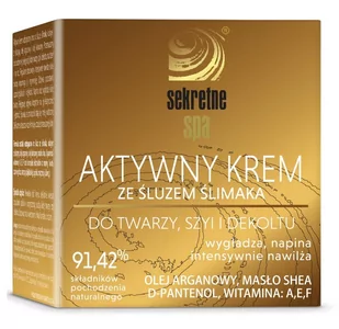 Sekretne Spa Aktywny krem ze śluzem ślimaka - 50ml 05222 - Kremy do twarzy - miniaturka - grafika 1