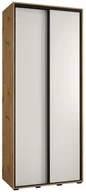 Szafy - Szafa przesuwna wysoka Davos 1 120 gł. 45 artisan + biały + czarny / Abiks Meble - miniaturka - grafika 1