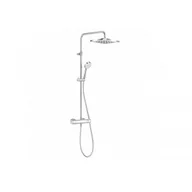 Zestawy prysznicowe - KLUDI 6809805-00 LOGO DUAL SHOWER SYSTEM z termostatem, 1 S, głowica kwadrat - miniaturka - grafika 1