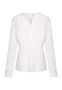 Bluzki damskie - Seidensticker Damska bluzka - modna bluzka - tunika bluzka - regularny krój - stójka - dekolt w serek - długi rękaw - 100% wiskoza, biały, 42 - miniaturka - grafika 1