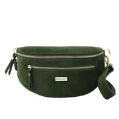 Torebki damskie - Zamszowa nerka damska Barberinis - Zielona ciemna - miniaturka - grafika 1