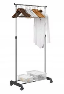 Wieszak Stojak Koszule Regulowany 90-155 cm Grey Z - Wieszaki i stojaki - miniaturka - grafika 1