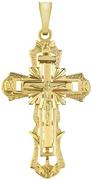 Biżuteria religijna - Krzyżyk męski duży srebrny pozłacany - miniaturka - grafika 1
