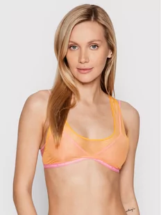 Calvin Klein Underwear Biustonosz top 000QF6781E Pomarańczowy - Bielizna sportowa damska - miniaturka - grafika 1