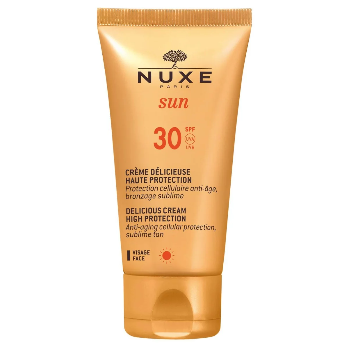 Nuxe Sun Creme Delicieuse Visage Haute Protection, krem do opalania twarzy i ciała SPF30 50ml
