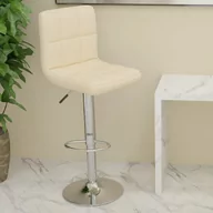 Taborety i hokery - vidaXL Hoker, kremowy, obity sztuczną skórą - miniaturka - grafika 1