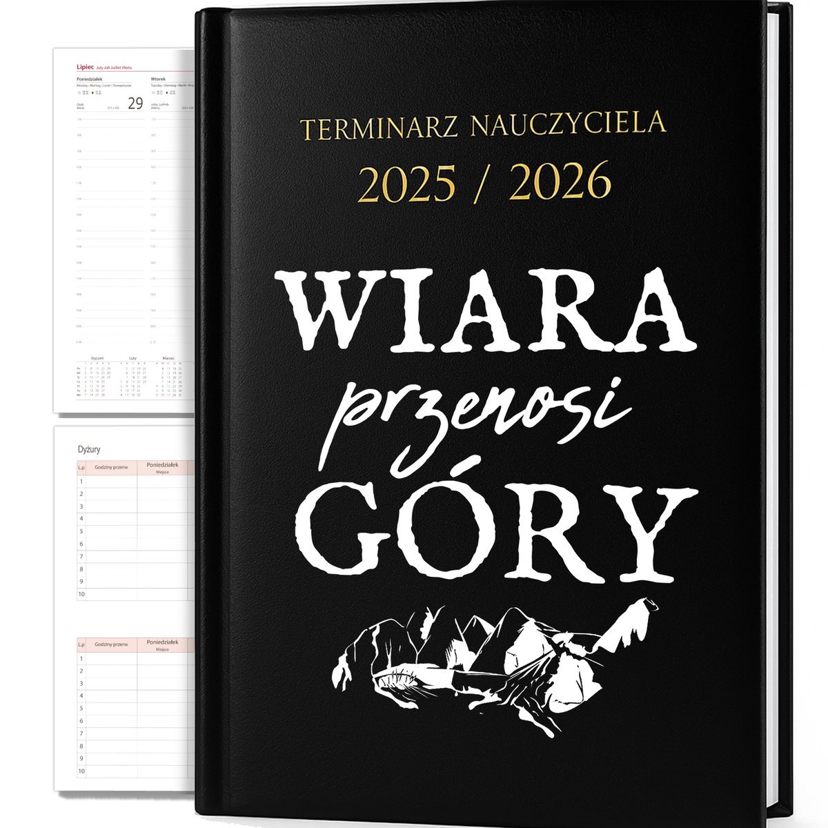KALENDARZ NAUCZYCIELSKI TERMINARZ PLANER A5 2025/2026 WIARA PRZENOSI GÓRY