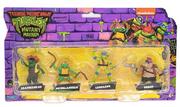 Figurki dla dzieci - Wojownicze Żółwie Ninja Leonardo Michelangelo Bebop Leatherhead Figurki 4 Szt. Playmates - miniaturka - grafika 1