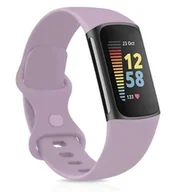 Akcesoria do smartwatchy - opaska pasek bransoleta SMOOTHBAND Fitbit Charge 5 / 6 jasnofioletowa rozmiar S - miniaturka - grafika 1