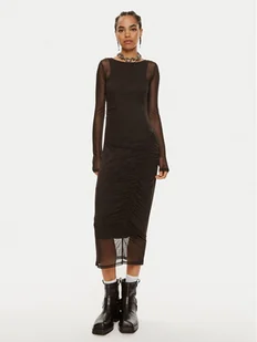 Patrizia Pepe Sukienka koktajlowa 8A1344 J149-K103 Czarny Slim Fit - Sukienki - miniaturka - grafika 1