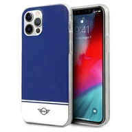 Etui i futerały do telefonów - Mini MIHCP12MPCUBINA iPhone 12/12 Pro 6,1" granatowy/navy hard case Stripe Collection - miniaturka - grafika 1