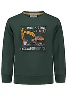 Bluzy dla chłopców - SALT AND PEPPER Chłopięca bluza chłopięca Sweat Excavator Print Emb, zielony (Pine Green), 92-98 - miniaturka - grafika 1