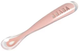 Beaba Łyżeczka silikonowa 4m+ old pink (opakowanie zbiorcze 8 szt.) solution-bc-7048-0 - Sztućce dla dzieci - miniaturka - grafika 1