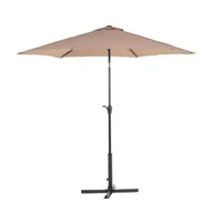 Parasole ogrodowe - Beliani Parasol ogrodowy - mokka - o 267 cm - metalowy - VARESE - miniaturka - grafika 1