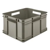 Pojemniki przemysłowe - Pojemik Bruno Eco-Line Euro-Box XL 43 x 35 x 24 cm 28 l szary - miniaturka - grafika 1