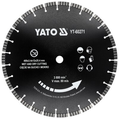 Tarcza diamentowa YATO YT-60271 400 mm