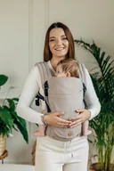 Nosidełka dla dzieci - LennyLamb, nosidło bawełniane, splot jodełkowy, Almond - miniaturka - grafika 1