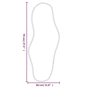 Lumarko Lustro ścienne, srebrne, 70x30 cm - Lustra - miniaturka - grafika 7