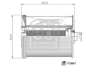 Filtr paliwa Febi Bilstein 173867 - Filtry paliwa - miniaturka - grafika 1
