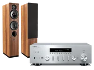 Zestawy stereo - Yamaha R-N600A (srebrny) + Tesi 561 (orzech) - miniaturka - grafika 1