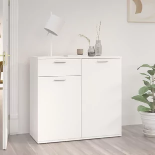 vidaXL Lumarko Szafka, biała, 80x36x75 cm, płyta wiórowa 805770 - Szafki do salonu - miniaturka - grafika 1