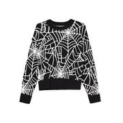 Swetry damskie - Cropp - Czarny sweter w pajęczyny - Czarny - miniaturka - grafika 1