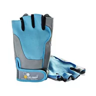 Rękawiczki - Olimp Rękawice treningowe damskie Fitness One Blue roz S 5907696490755 - miniaturka - grafika 1