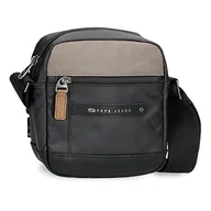 Paski - Pepe Jeans Cardiff Obudowa na messenger Small Black 15x19,5x6 cms Poliester i PU, czarny, Talla única, Mały pasek na ramię - miniaturka - grafika 1