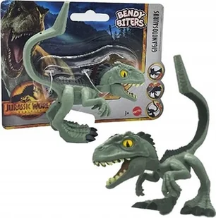 Mattel Jurassic World Bendy Biters Giganotosaurus - Figurki dla dzieci - miniaturka - grafika 1