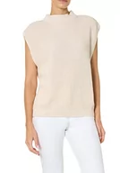 Kamizelki damskie - goldenpoint Prążkowana kamizelka damska, biały, jeden rozmiar - miniaturka - grafika 1