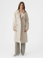 Płaszcze damskie - Vero Moda Trencz Doreen 10301287 Écru Regular Fit - miniaturka - grafika 1