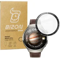 Akcesoria do smartwatchy - Bizon Szkło hybrydowe Glass Watch Edge Hybrid dla Huawei Watch 4 Pro, czarne - miniaturka - grafika 1