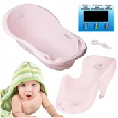 Wanienki dla dzieci - WANNA DLA DZIECKA 4w1 ZESTAW KĄPIELOWY TEGA WANIENKA TERMOMETR + AKCESORIA - miniaturka - grafika 1
