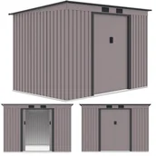Altany ogrodowe - Domek Narzędziowy Ogrodowy OREGON 261x181cm Warm Grey - Hardmaister - miniaturka - grafika 1