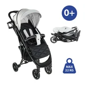 Wózki dziecięce - Smiki Thunder Pro wózek spacerowy czarna rama czarno-szary - miniaturka - grafika 1