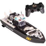 Zabawki zdalnie sterowane - Flytec V103 Police - łódka zdalnie sterowana składane klocki 2w1 - miniaturka - grafika 1