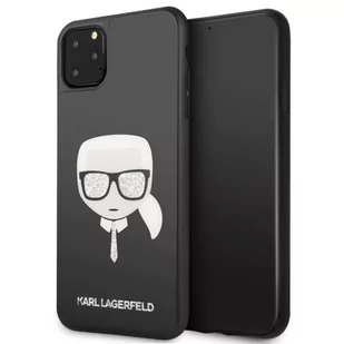 Karl Lagerfeld Double Layers Glitter Head Etui iPhone 11 Pro Max Black - Etui i futerały do telefonów - miniaturka - grafika 1