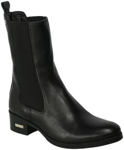 Trzewiki Simen 56405A Czarne Skórzane - SIMEN - Botki damskie - miniaturka - grafika 1