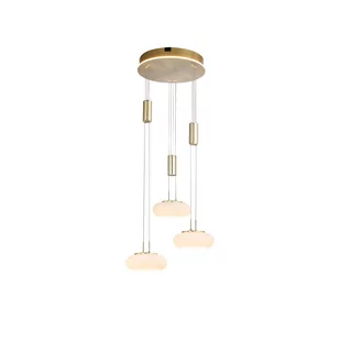 Paul Neuhaus Smart hanglamp messing 3-lichts met afstandsbediening - Loena - Lampy sufitowe - miniaturka - grafika 1