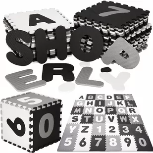 Springos Mata piankowa alfabet, cyfry 175x175 cm puzzle dla dzieci pianka EVA FM0019 - Maty piankowe - miniaturka - grafika 2